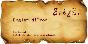Engler Áron névjegykártya